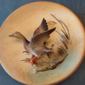 Vintage Napco Mallard 3D Wildlife Collector 6" plate